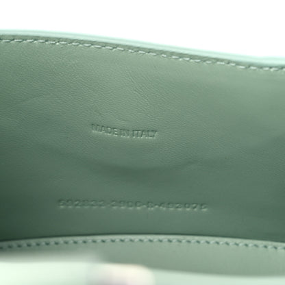 Balenciaga Shiny Calfskin Crocodile Embossed Hourglass Top Handle Bag XS Light Green 7 of 13
