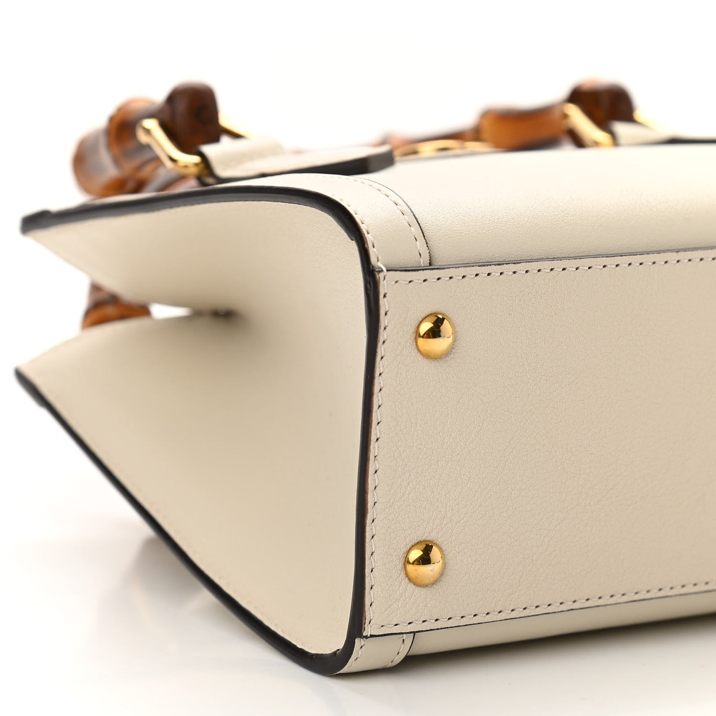 Wonka Grain Calfskin Mini Diana Tote Bag Mystic White Orange Fluo