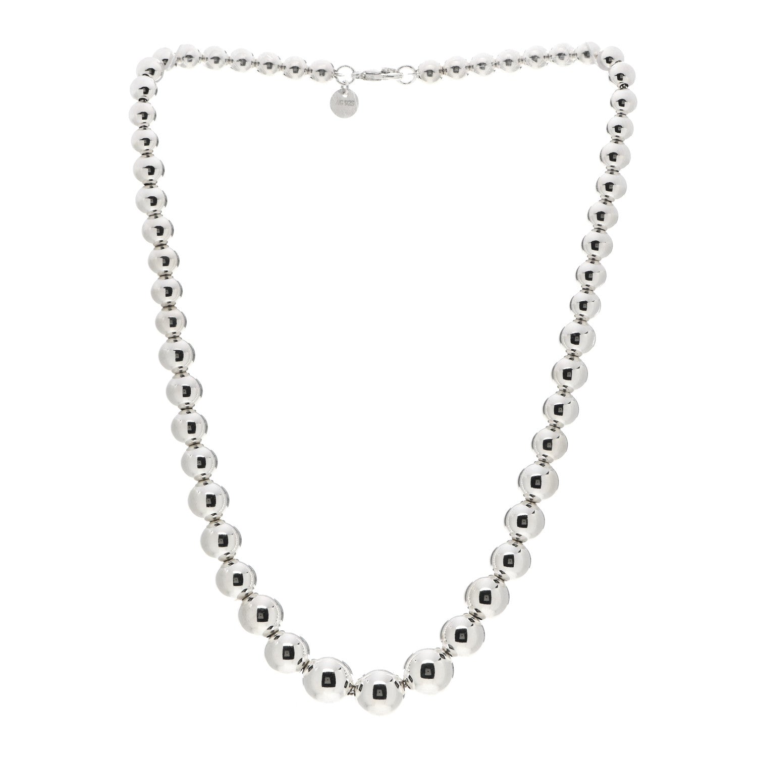 Tiffany Sterling Silver HardWear Graduated Ball Necklace 3 of 6