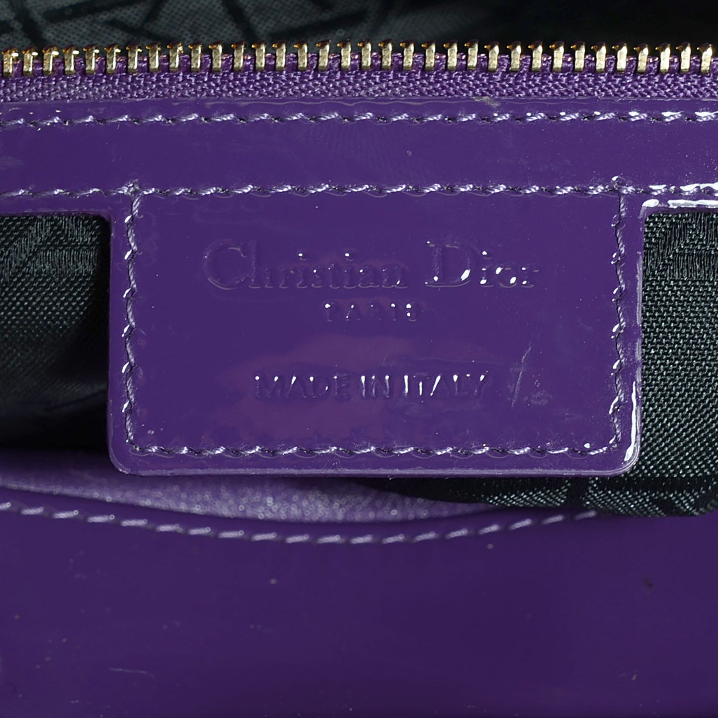 Patent Cannage Large Lady Dior Violet Purple