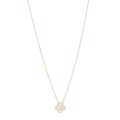 Van Cleef & Arpels 18K Yellow Gold Mother of Pearl Vintage Alhambra Pendant Necklace 1 of 5