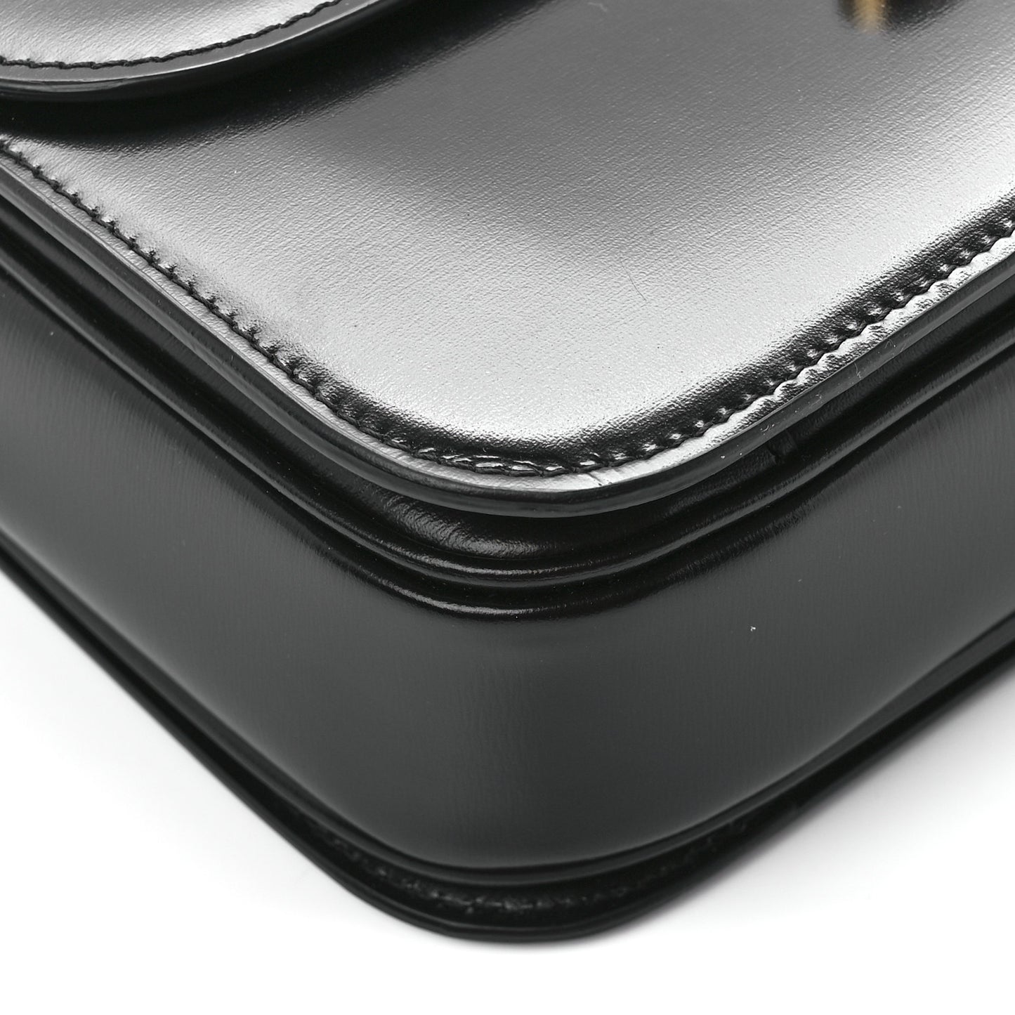 Shiny Calfskin Medium Triomphe Black