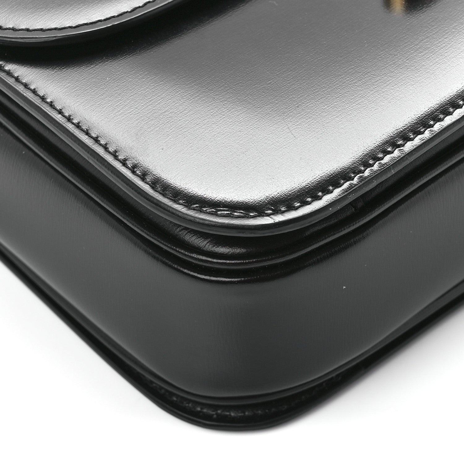 Celine Shiny Calfskin Medium Triomphe Black 10 of 11