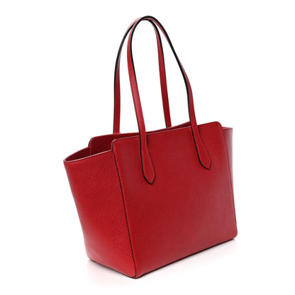 Gucci Dollar Calfskin Small Swing Tote Red 2 of 4