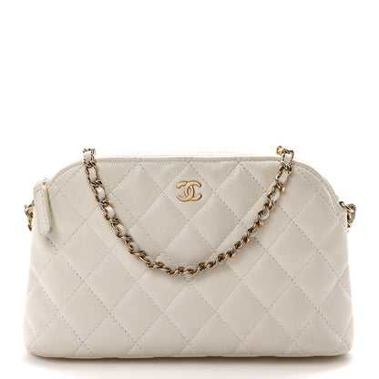 Chanel Caviar Quilted Classic Clutch With Chain White 1 of 11