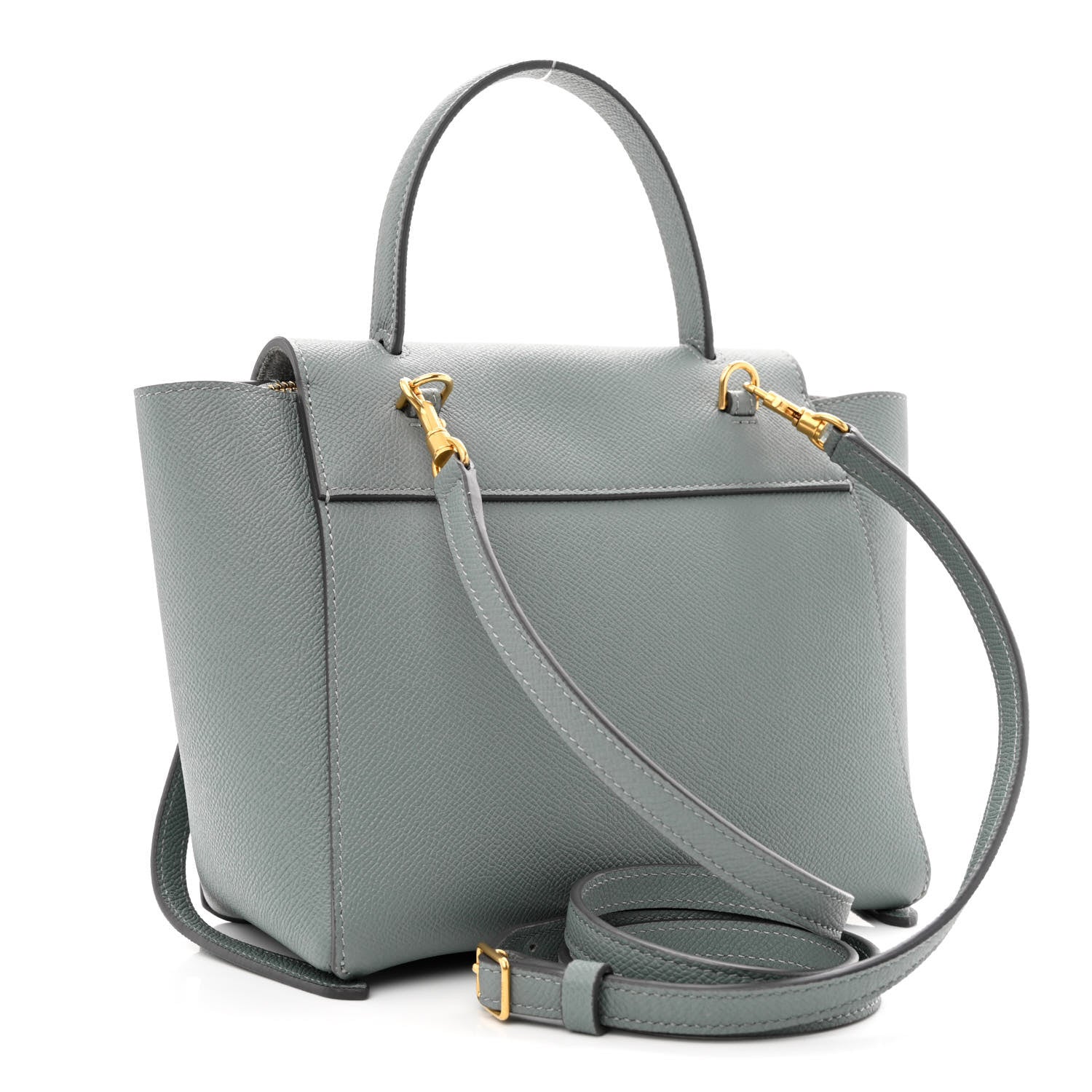 Celine Grained Calfskin Nano Belt Bag Storm 3 of 10