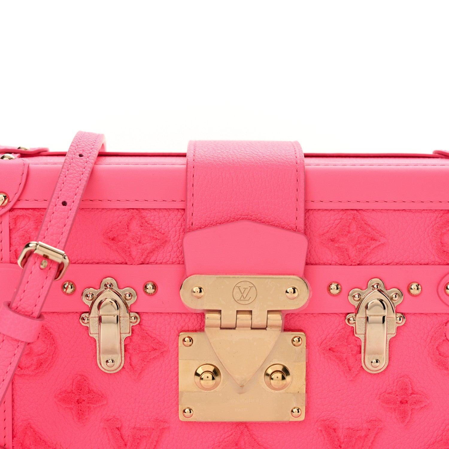 Louis Vuitton Monogram Tuffetage Petite Malle Rose Fluo 7 of 13