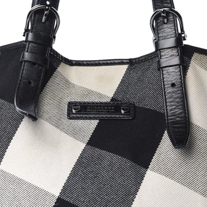 Burberry Beat Check Tote Black 9 of 9