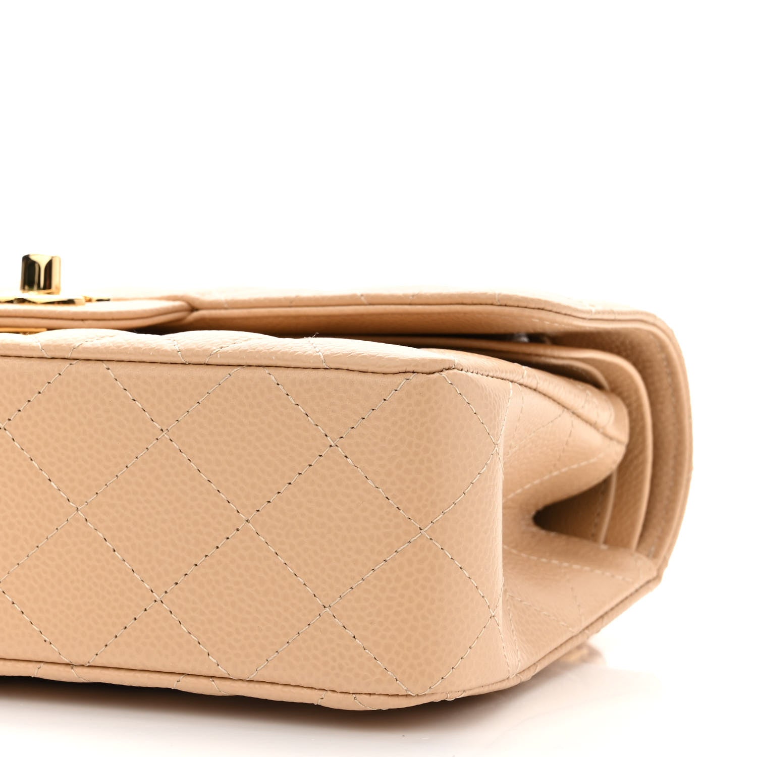 Chanel Caviar Quilted Small Double Flap Beige 10 of 11