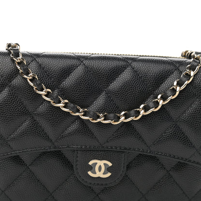 Chanel Caviar Quilted Flap Phone Holder With Chain Black 10 of 13