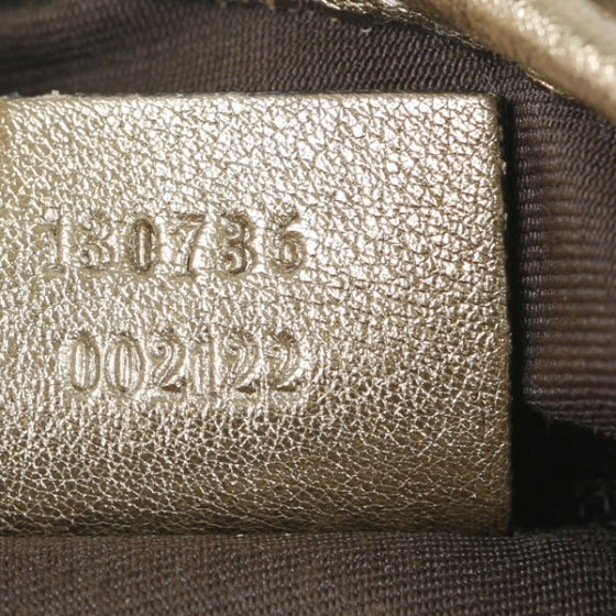 Satin Monogram Medium Abbey Shoulder Bag Bronze