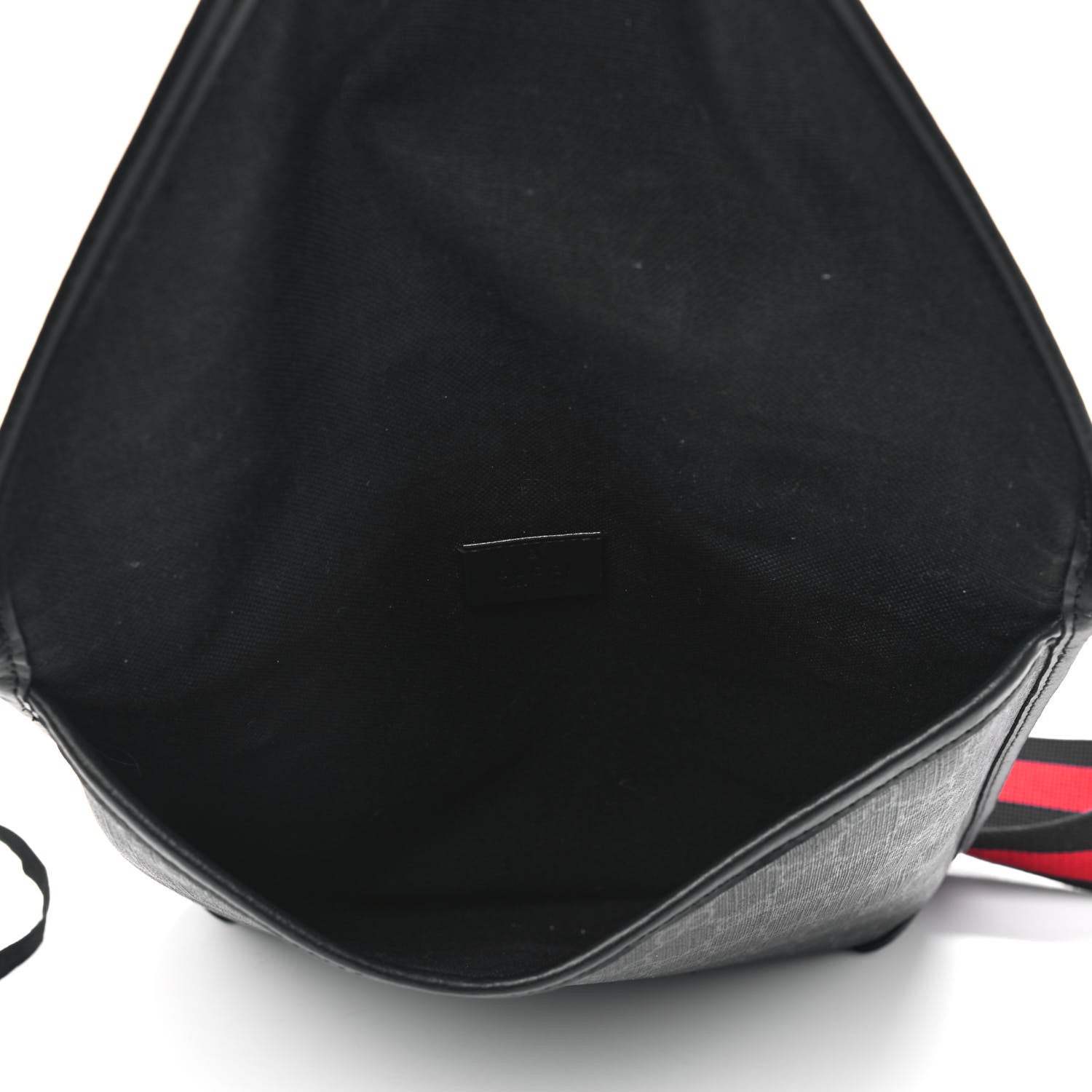 Gucci GG Supreme Monogram Web Medium Messenger Bag Black Grey 4 of 4