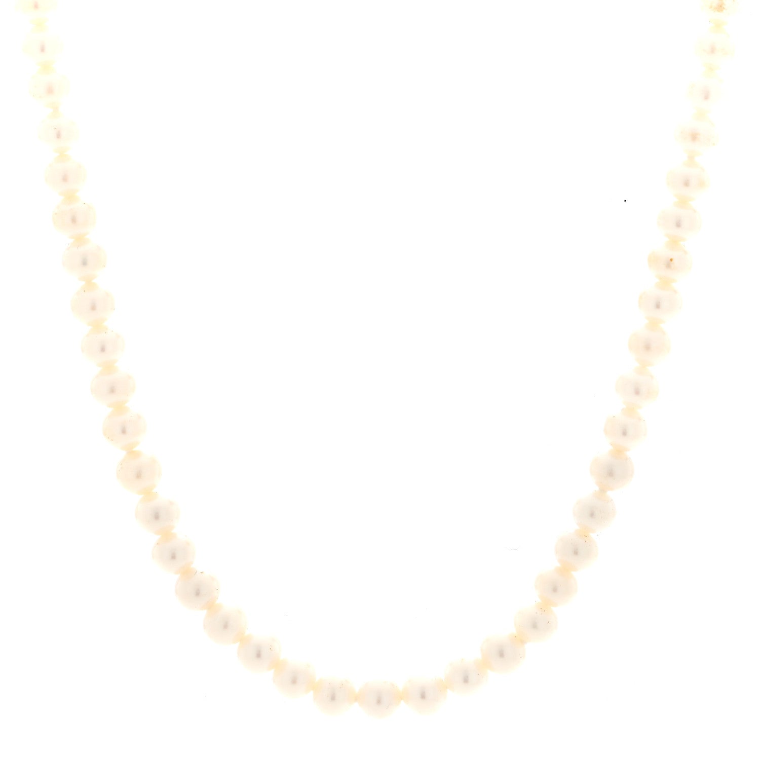 Tiffany Sterling Silver Freshwater Cultured Pearl 5.5-6mm Ziegfeld Necklace 1 of 5