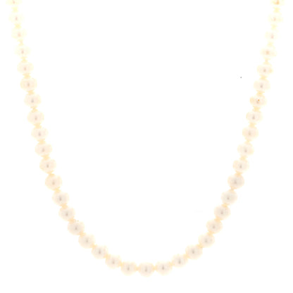 Tiffany Sterling Silver Freshwater Cultured Pearl 5.5-6mm Ziegfeld Necklace 1 of 5