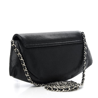 Chanel Caviar Half Moon Wallet On Chain WOC Black 3 of 11