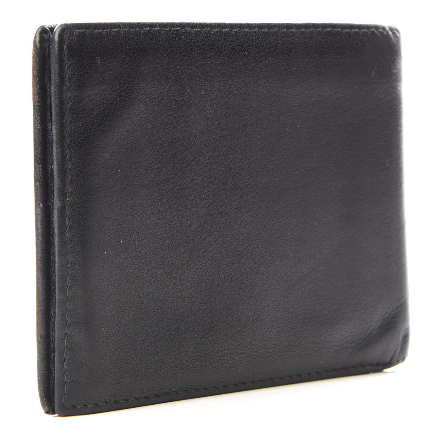 Prada Soft Calf Bi-Fold Wallet Black 2 of 11