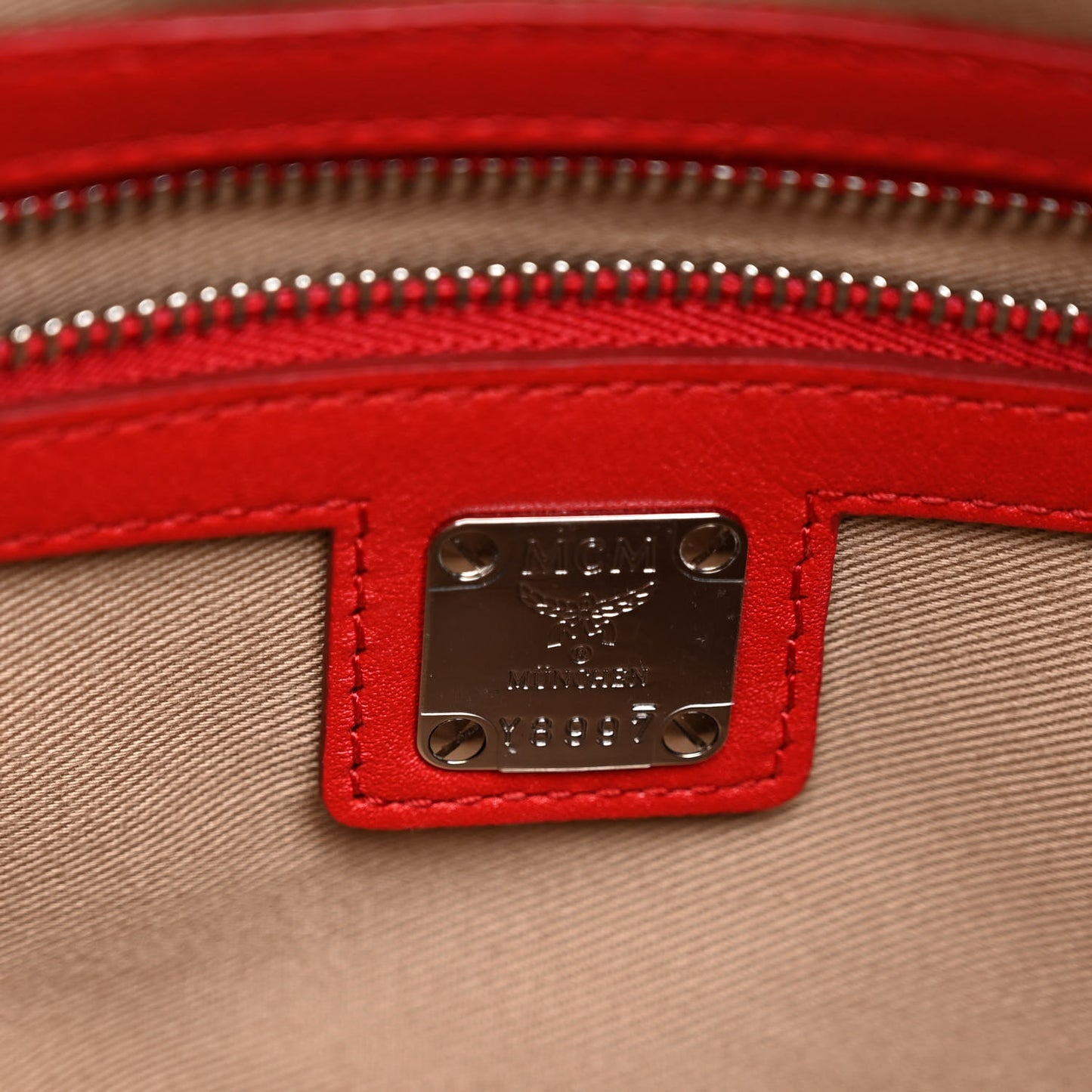 Calfskin Ottomar Monogram Small Essential Boston Bag Viva Red