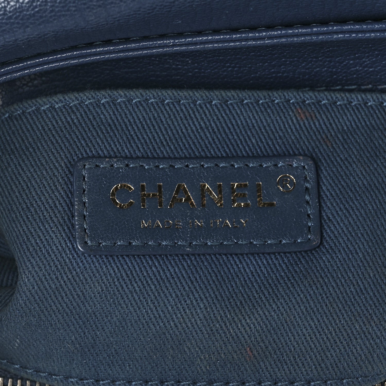 Chanel Shiny Calfskin Goatskin Quilted Small Coco Curve Messenger Flap Navy 7 of 15