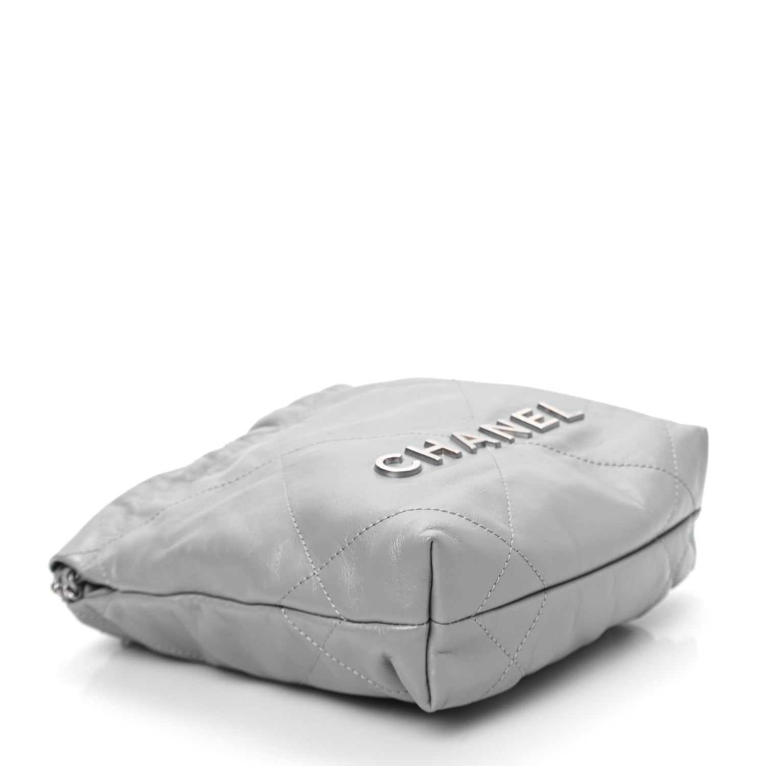 Chanel Shiny Calfskin Quilted Mini Chanel 22 Grey 4 of 13