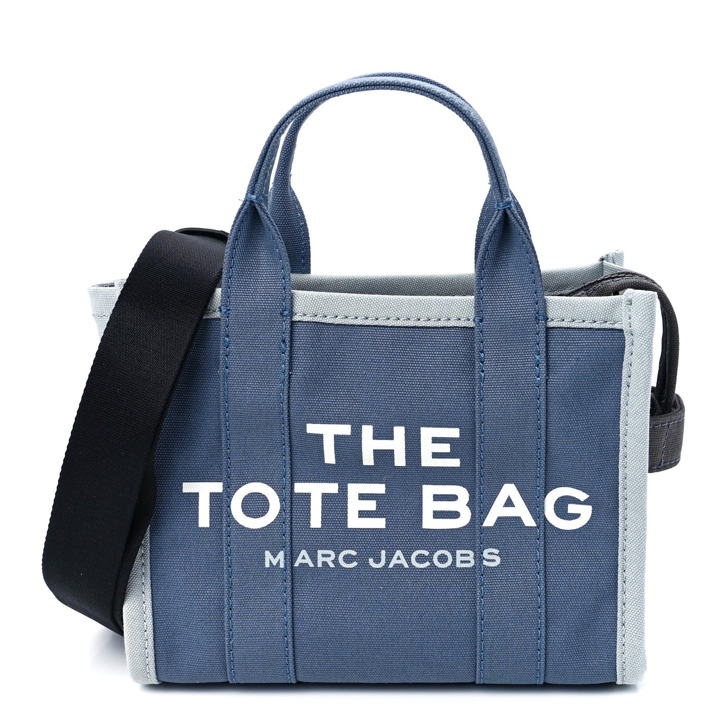 Cotton Canvas Mini The Tote Bag Blue Shadow Multicolor