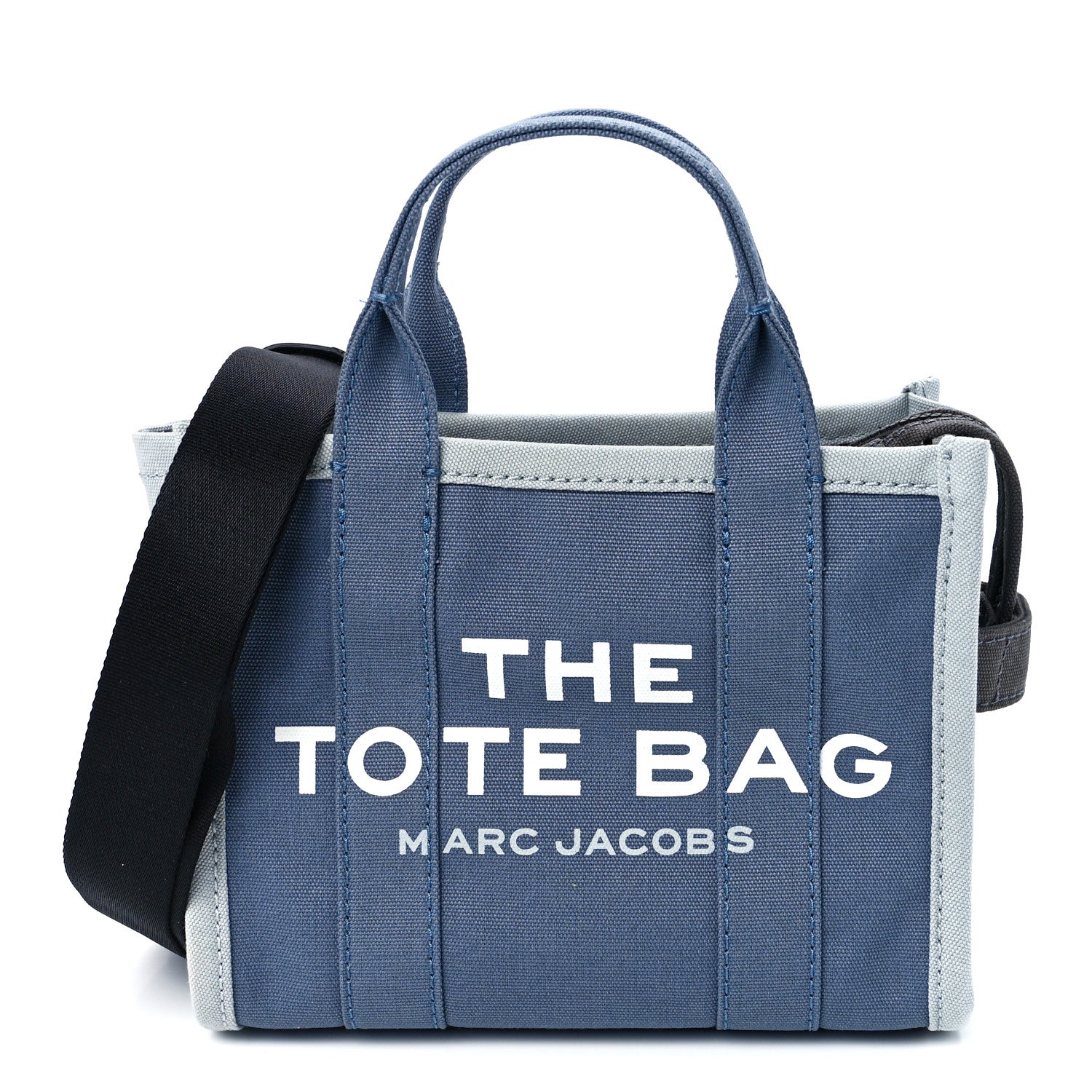 Marc Jacobs Cotton Canvas Mini The Tote Bag Blue Shadow Multicolor 1 of 11