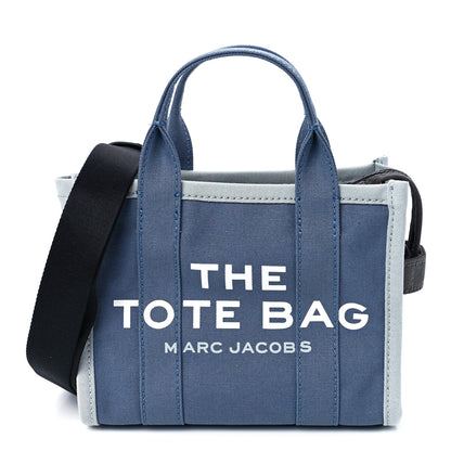 Marc Jacobs Cotton Canvas Mini The Tote Bag Blue Shadow Multicolor 1 of 11