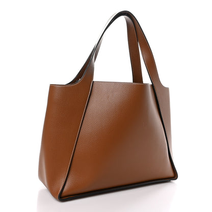 Stella McCartney Eco Alter Nappa East West Perforated Tote Brown 4 of 9