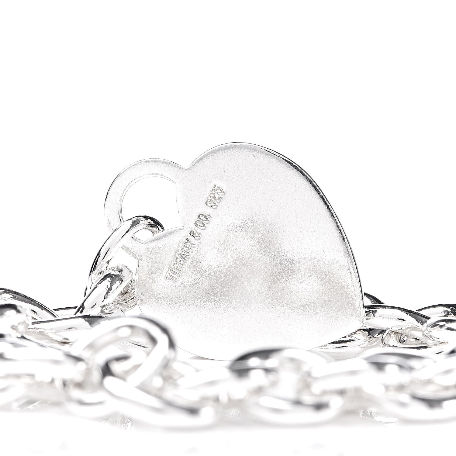 Tiffany Sterling Silver Heart Tag Charm Bracelet 4 of 4