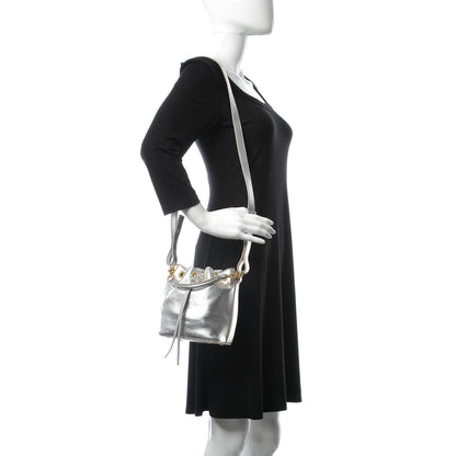 Saint Laurent Metallic Calfskin Small Emmanuelle Bucket Bag Silver 3 of 15