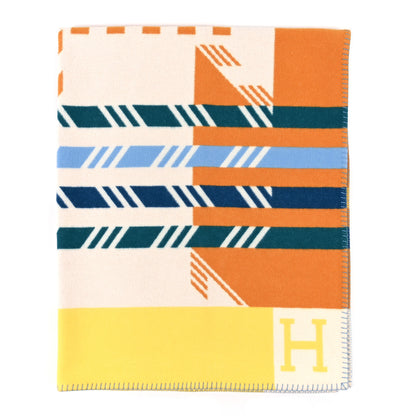 Hermes Wool Cashmere Avalon Vibration Blanket Jaune Citron Ambre 1 of 3