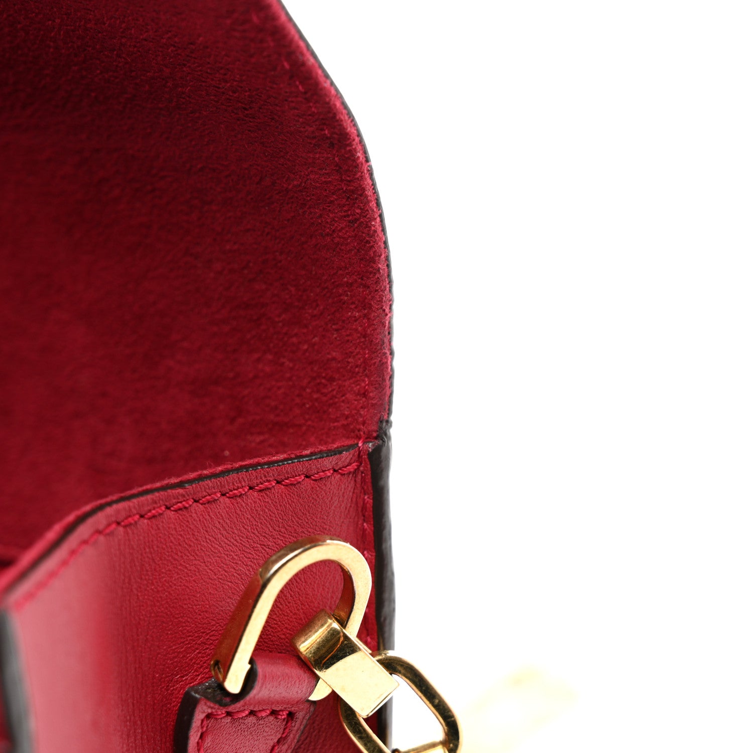 Louis Vuitton Calfskin Chain Louise MM Red 11 of 12