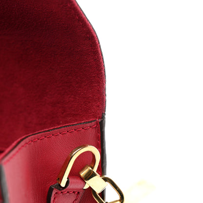 Louis Vuitton Calfskin Chain Louise MM Red 11 of 12