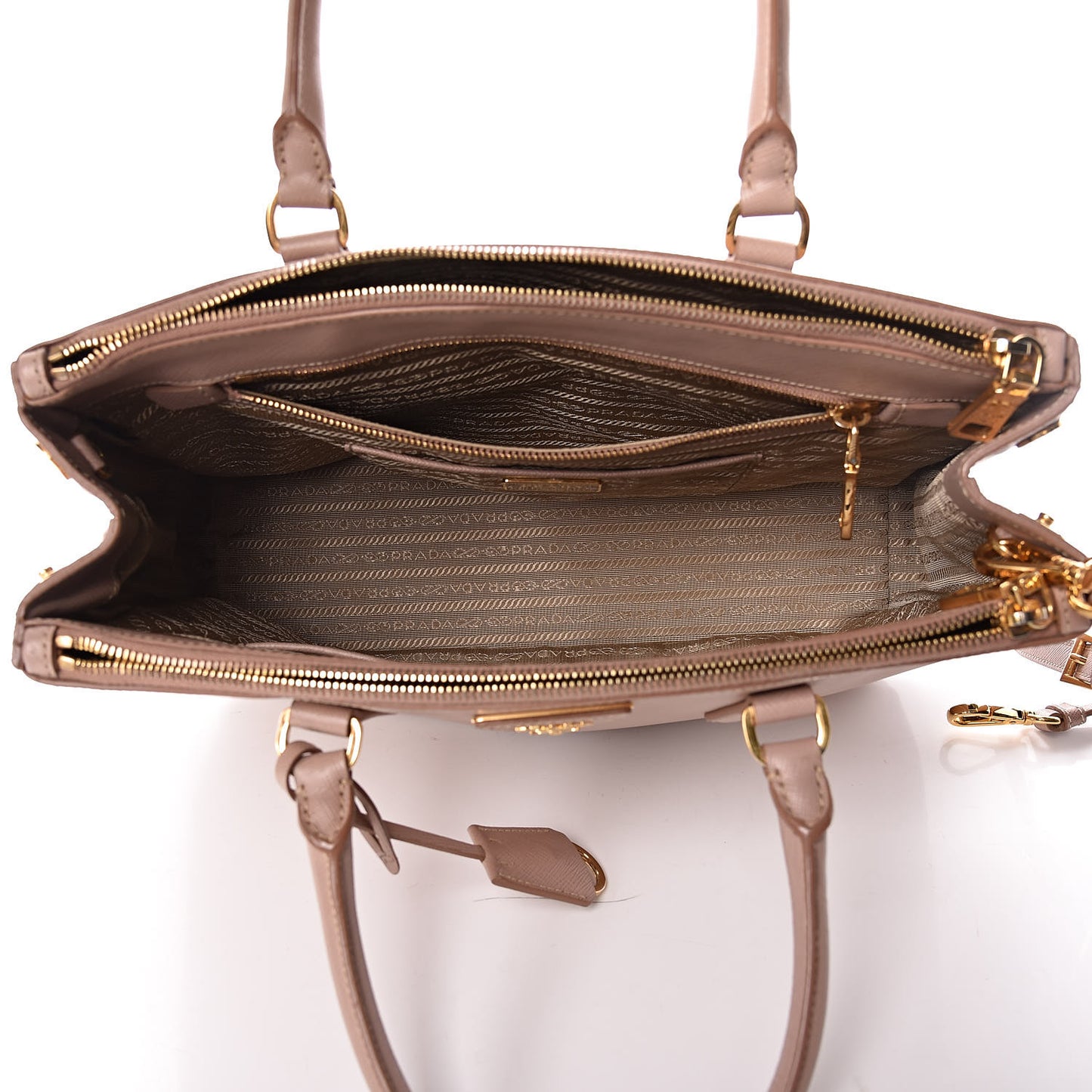 Saffiano Medium Galleria Double Zip Tote Cammeo