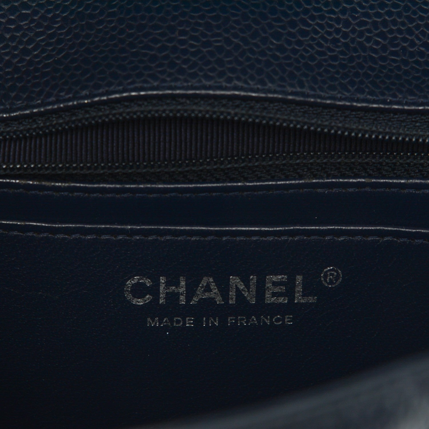 Chanel Caviar Jumbo Single Flap Navy Blue 7 of 8