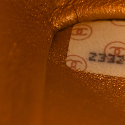 Chanel Metallic Brocade Quilted Small Double Flap Gold 7 of 10