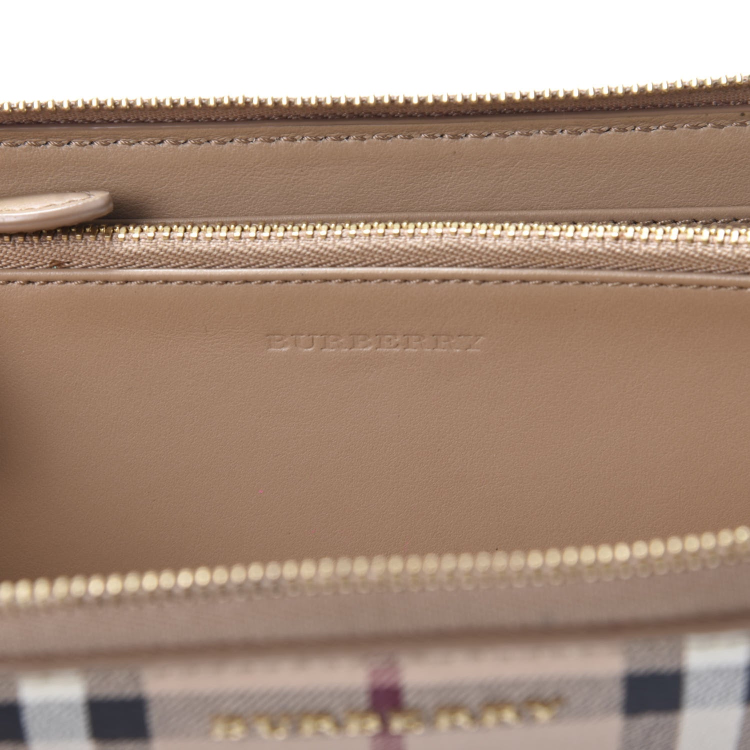 Burberry Haymarket Check Large Ziggy Zip Around Wallet Dusty Pink 8 of 10