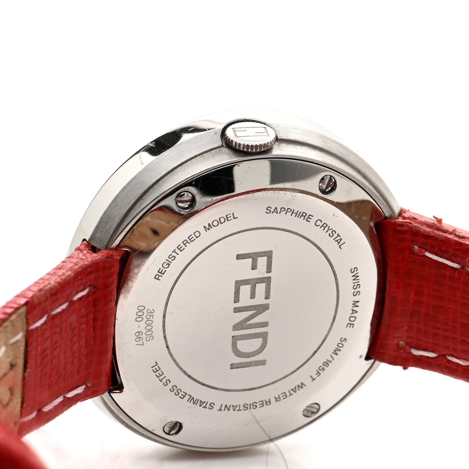 Fendi Stainless Steel Calfskin 28mm My Way Quartz Watch Red