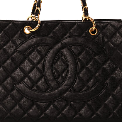 Chanel Caviar Quilted Grand Timeless Tote GTT Black 8 of 10