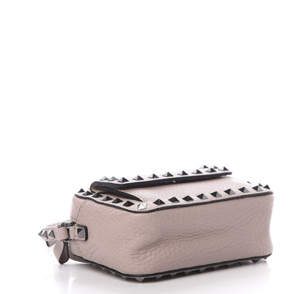 Valentino Garavani Grained Calfskin Small Rockstud Flap Pocket Camera Crossbody Bag Poudre 4 of 12