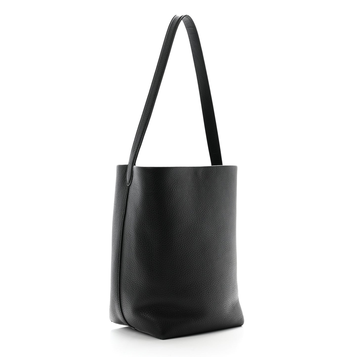 Grained Calfskin Medium N/S Park Tote Black