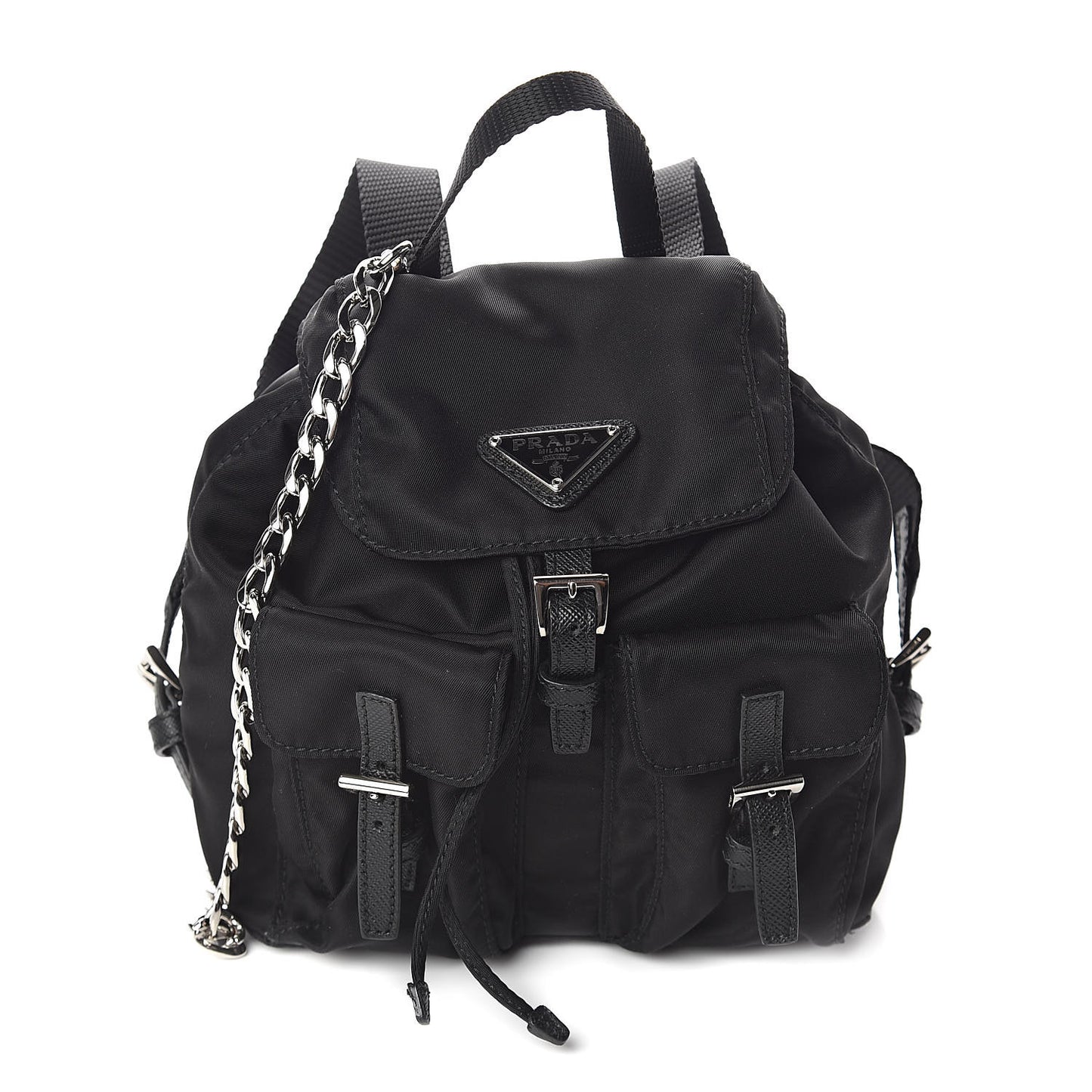 Nylon Vela Mini Crossbody Backpack Black