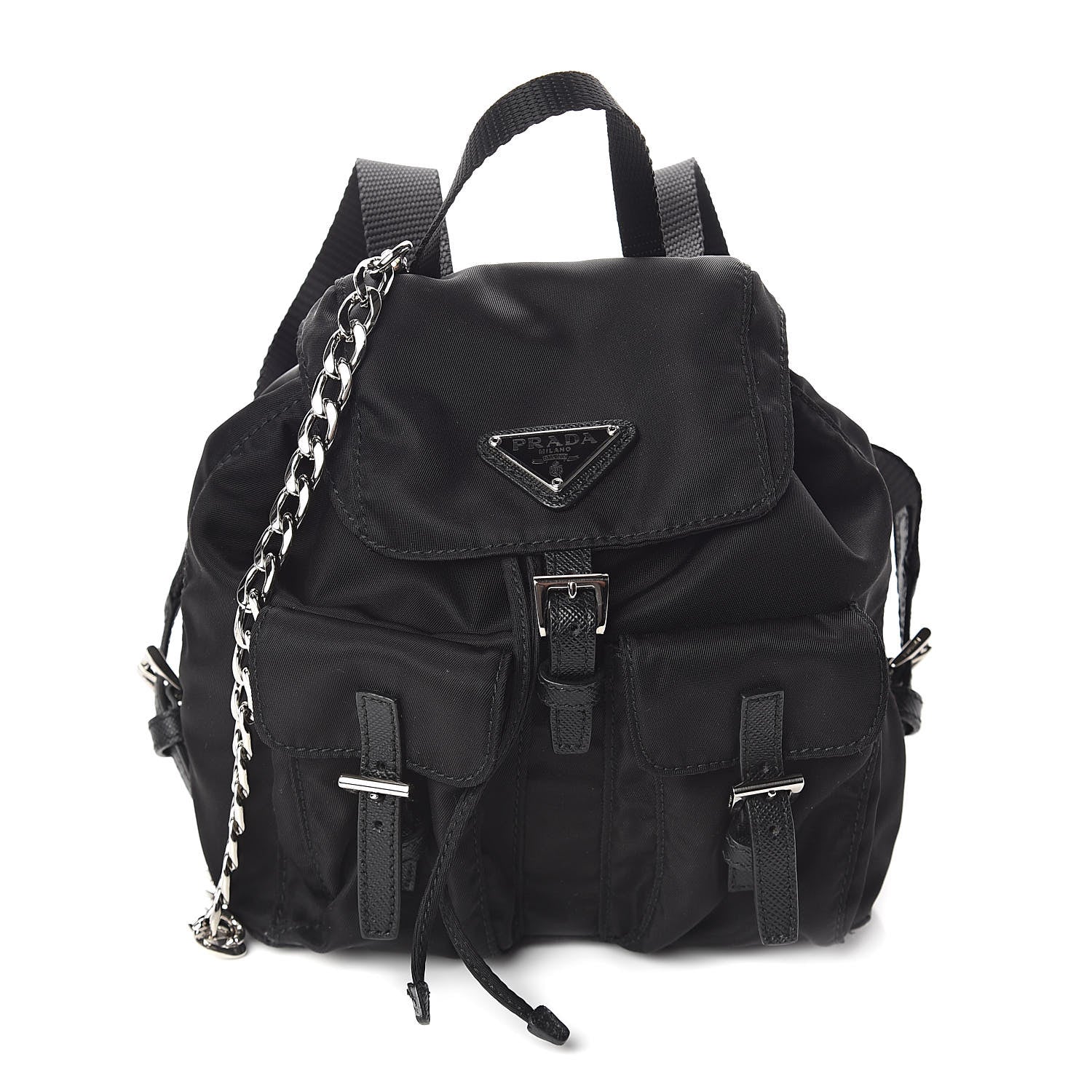 Prada Nylon Vela Mini Crossbody Backpack Black 1 of 8