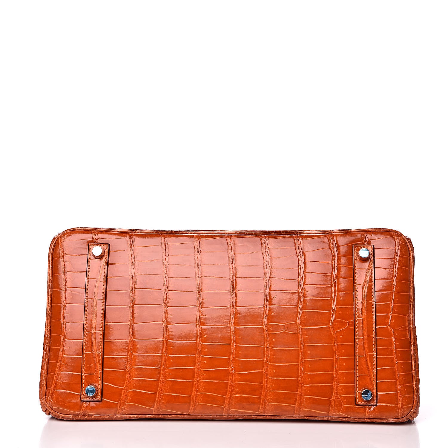 Hermes Shiny Porosus Crocodile Birkin 35 Orange 6 of 33