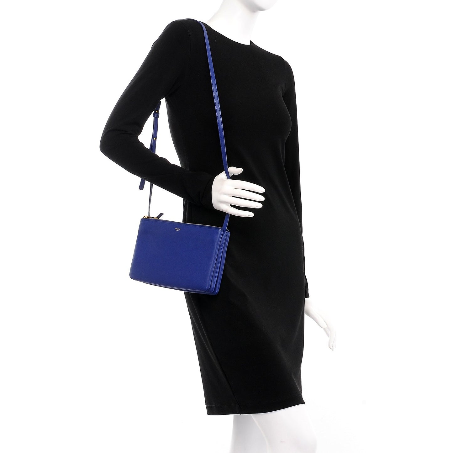 Lambskin Small Trio Crossbody Bag Indigo