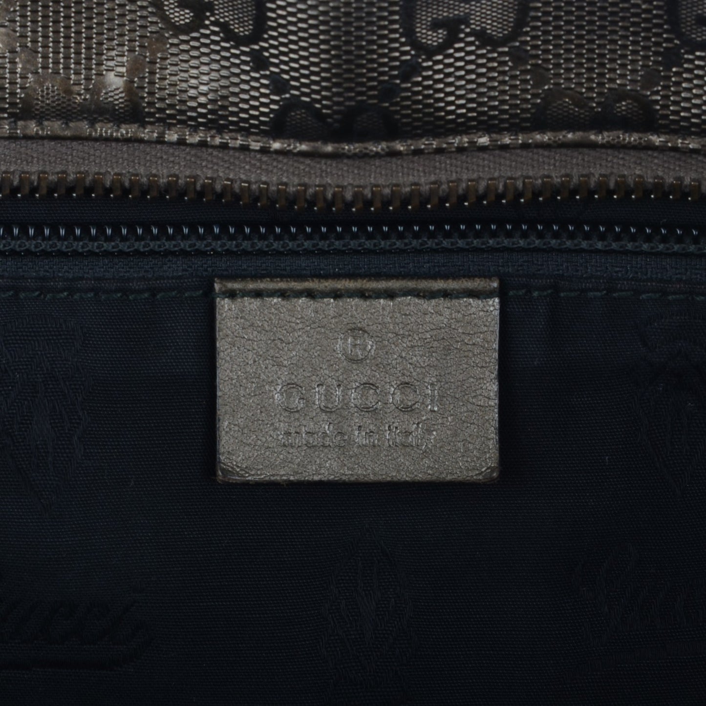 Imprime Monogram Medium Zippered Shopping Tote Pewter