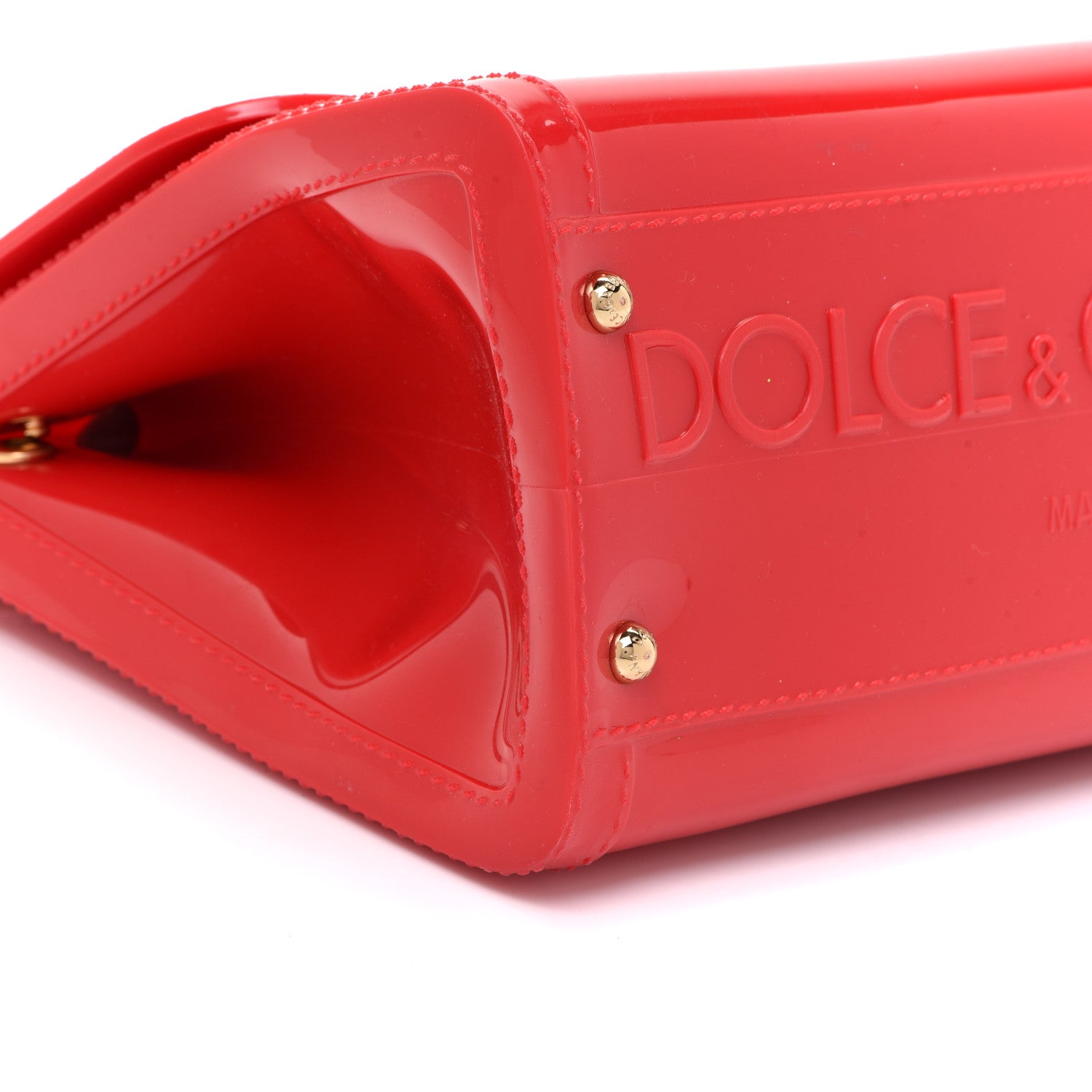 Dolce & Gabbana Rubber Miss Sicily Satchel Red 7 of 10