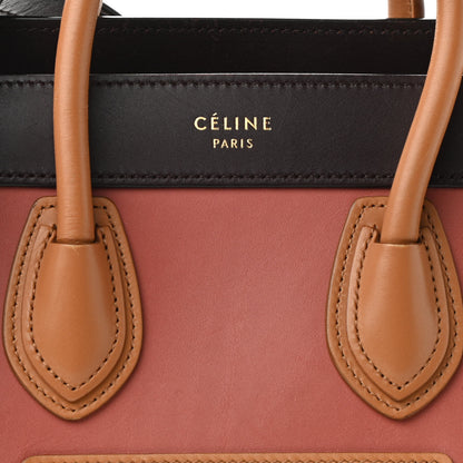 Celine Smooth Calfskin Bullhide Nano Tri-Color Luggage Terracotta 8 of 19