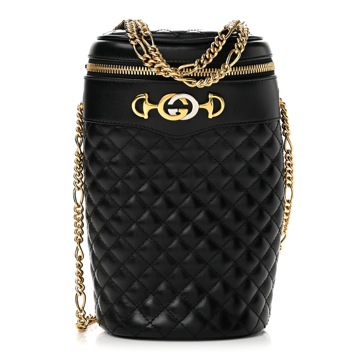 Calfskin Trapuntata Zumi Belt Bag Black