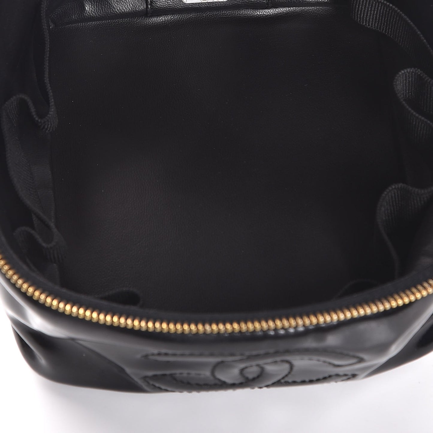 Patent Vanity Cosmetic Case Black
