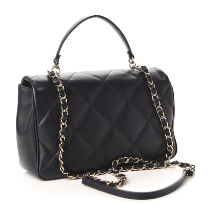 Chanel Lambskin Quilted Easy Carry Flap Navy 3 of 10